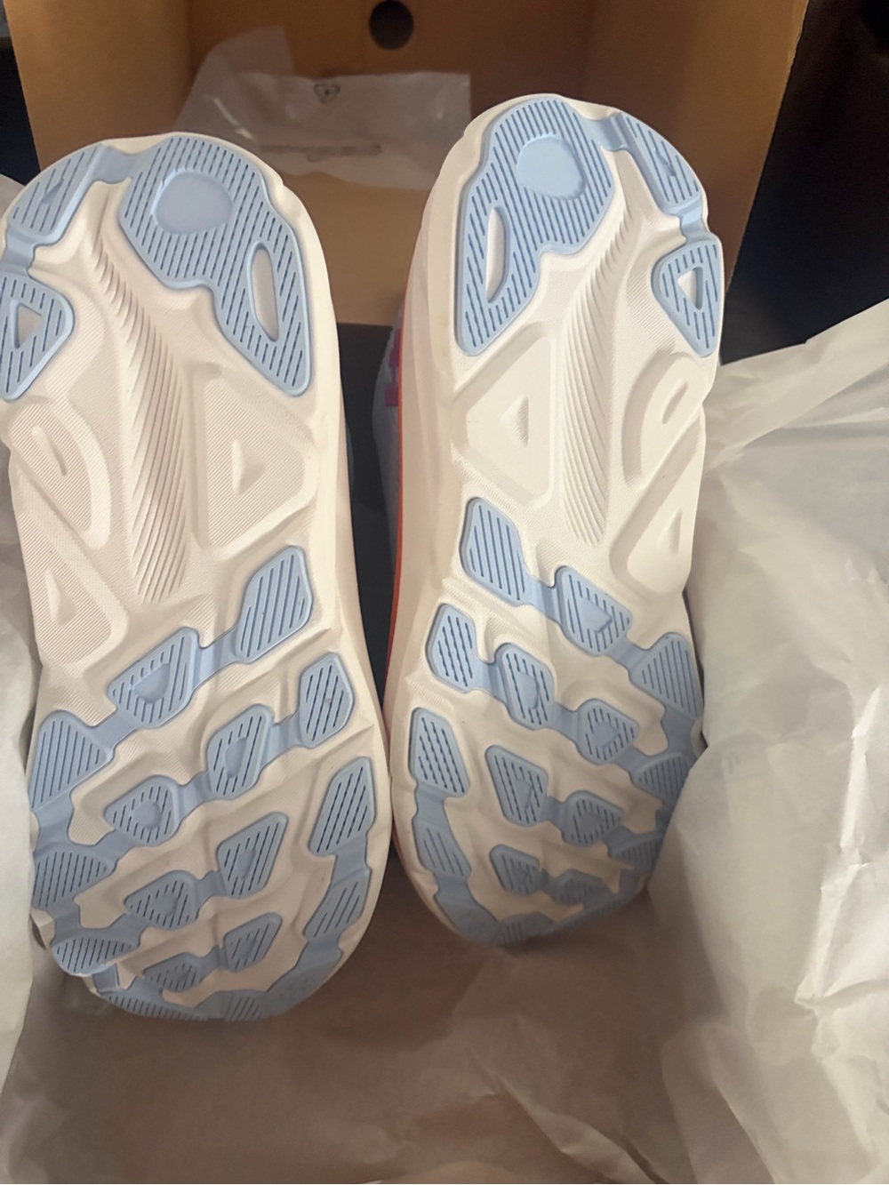 Hoka Light Blue and Peach Women's Running Shoe - Picture 5 of 8